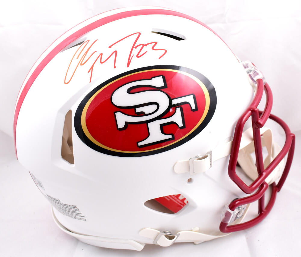 Christian McCaffrey Autographed San Francisco 49ers F/S Flat White