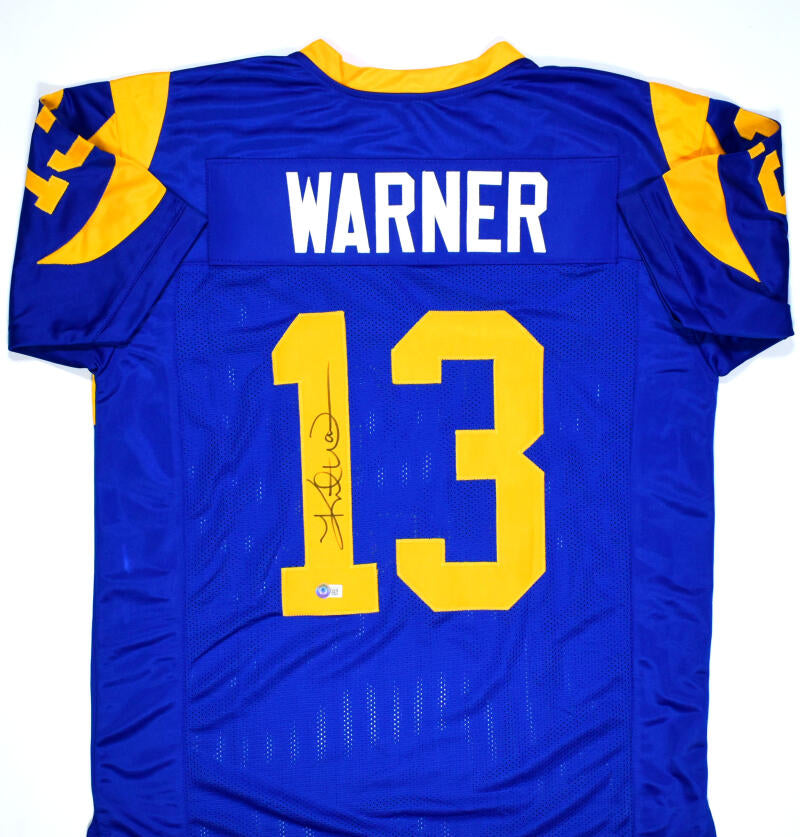 Kurt Warner Signed Rams Jersey (Beckett Hologram) Louis