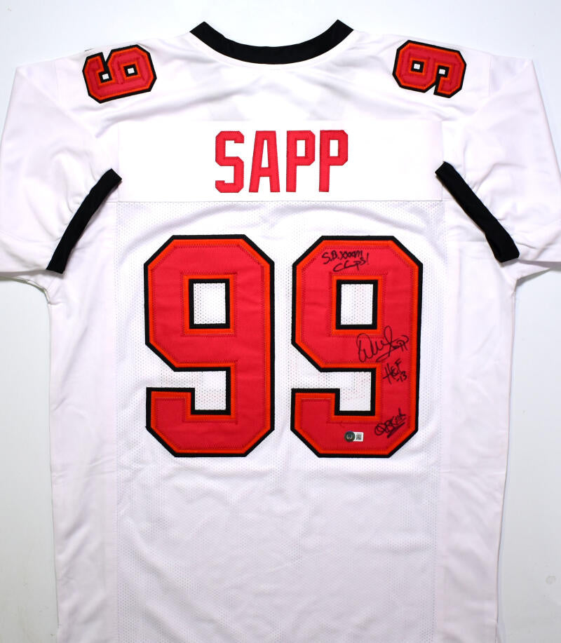 Warren Sapp Autographed Signed Orange College Style Jersey - Beckett W Auth  6