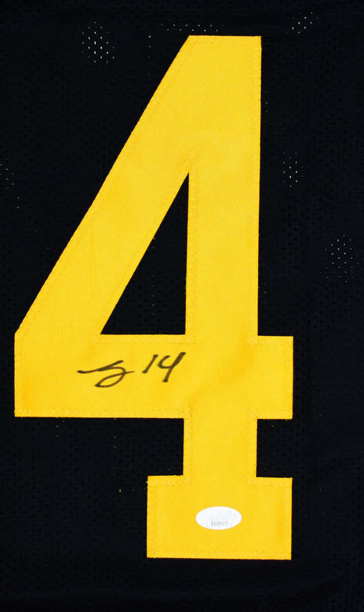 George Pickens Autographed Pittsburgh Custom Black Color Rush Football  Jersey - JSA