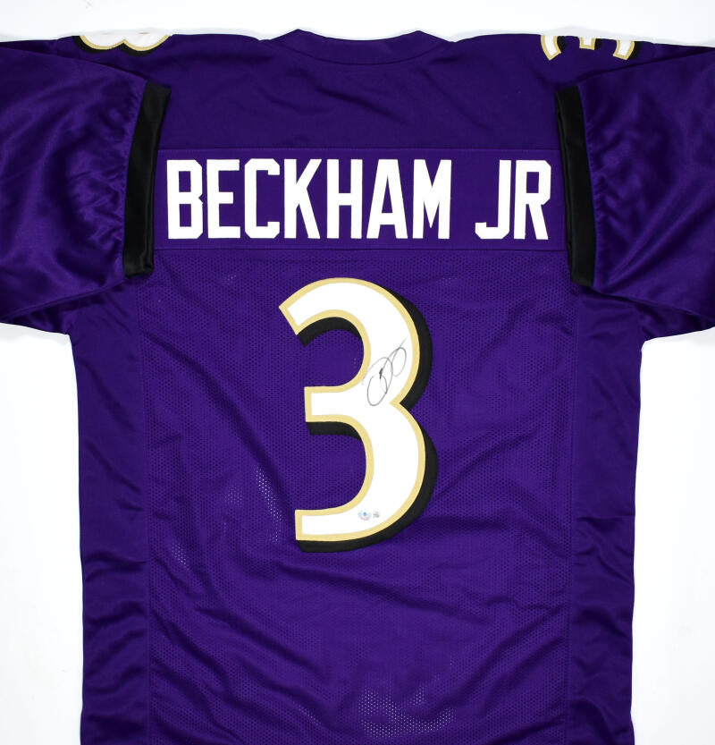 Odell Beckham Jr. Autographed Purple Pro Style Jersey-Beckett W