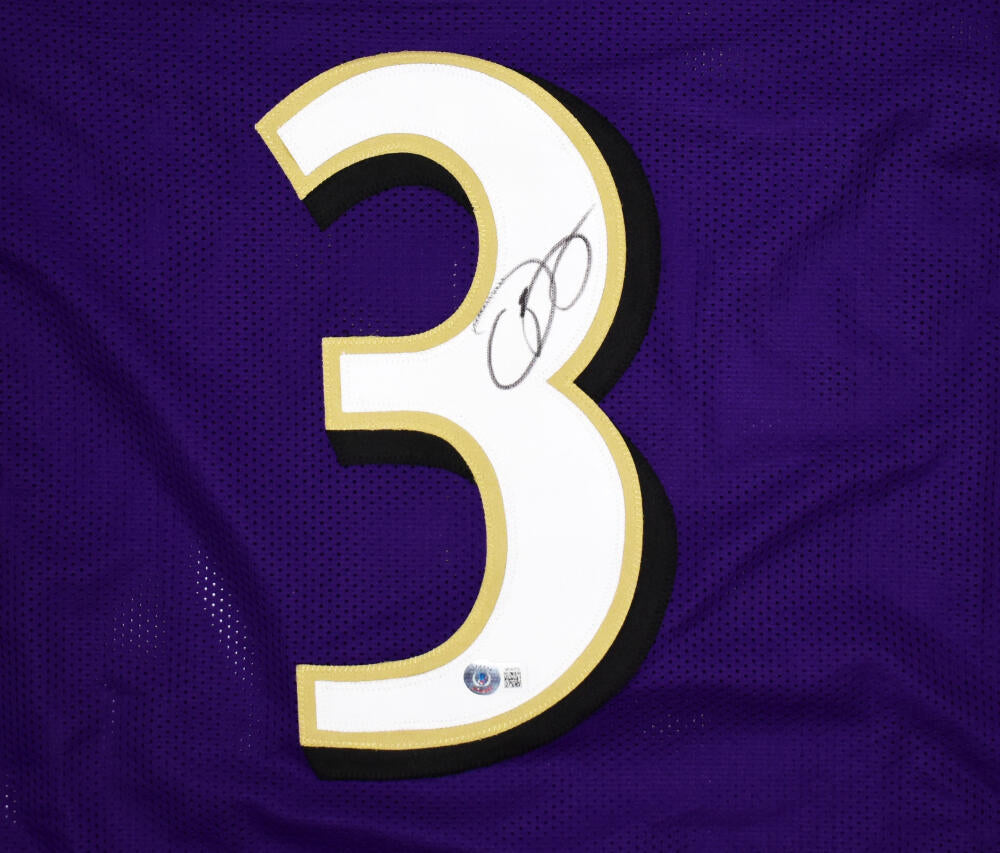 Odell Beckham Autographed Purple College Style Jersey- JSA Authenticat –  The Jersey Source