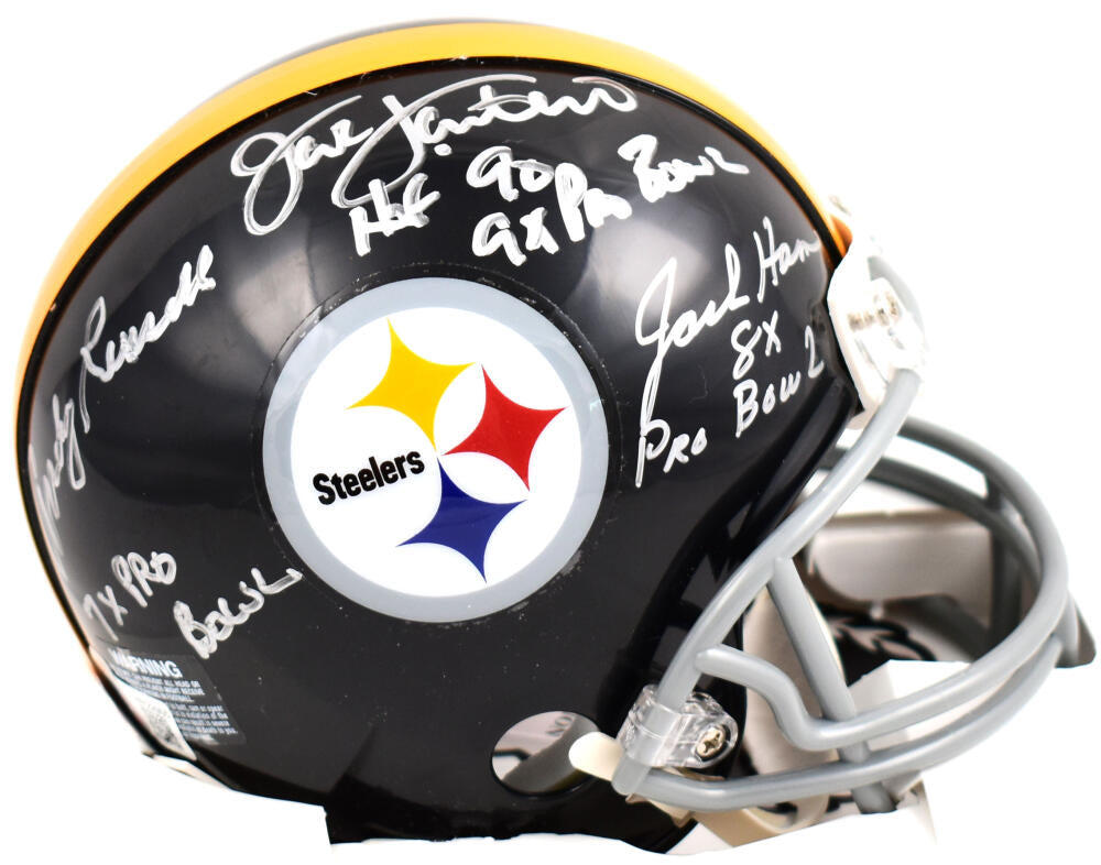 Jack Ham, Andy Russell & Jack Lambert Signed Steelers Speed Mini