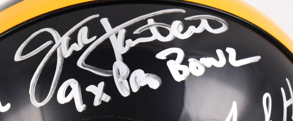 Ham / Lambert / Russell Autographed Steelers Yellow Mini Helmet-Becket –  Super Sports Center