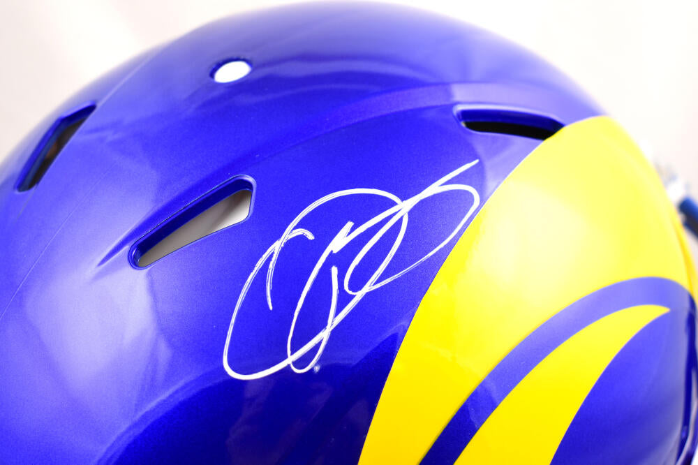 Odell Beckham Jr. Signed LA Rams F/S 2020 Speed Authentic Helmet-Beckett W  Holo