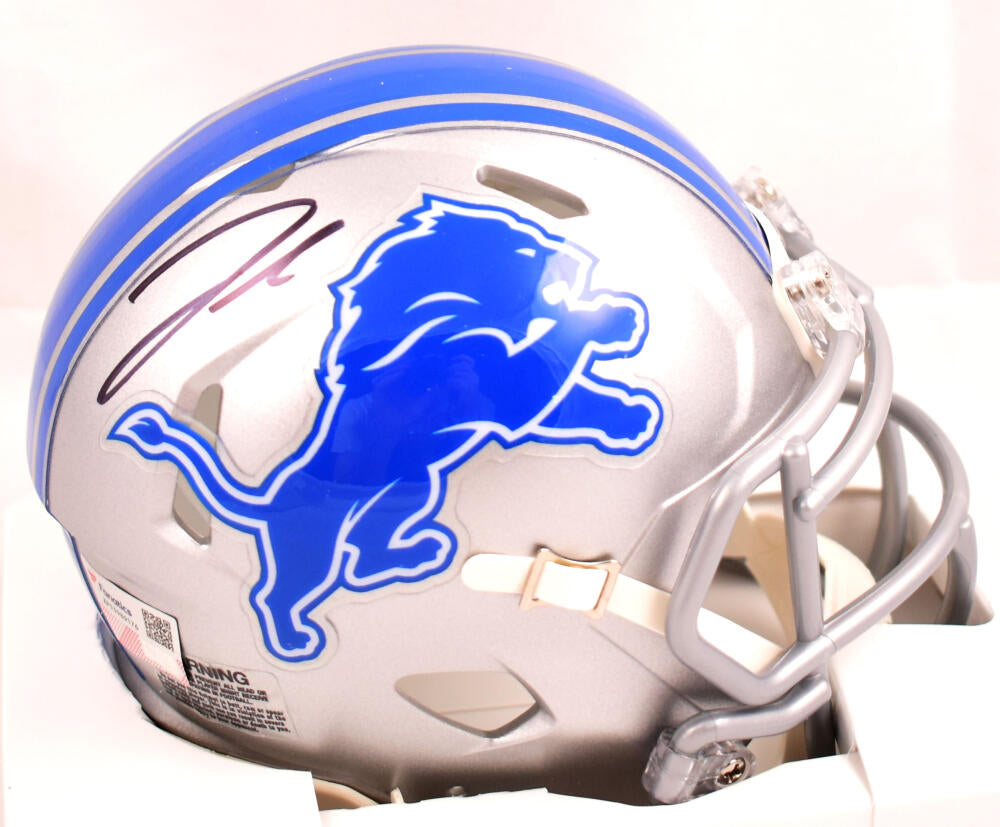 Jahmyr Gibbs Autographed Detroit Lions Speed Mini Helmet- Fanatics *Bl –  The Jersey Source