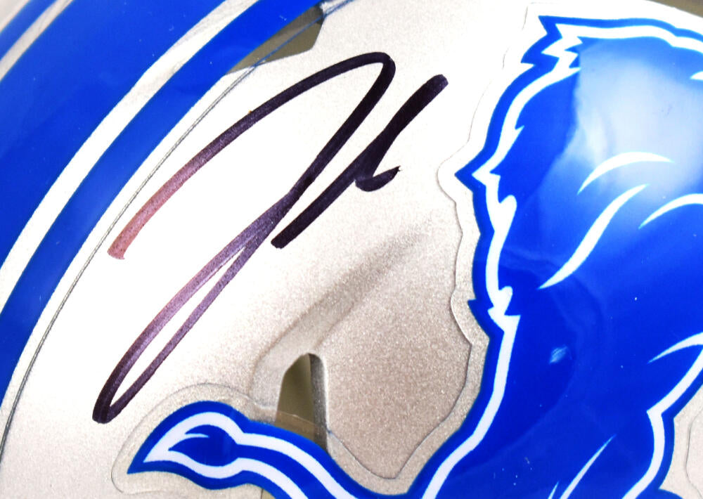 Jahmyr Gibbs Autographed Detroit Lions Speed Mini Helmet- Fanatics *Bl –  The Jersey Source