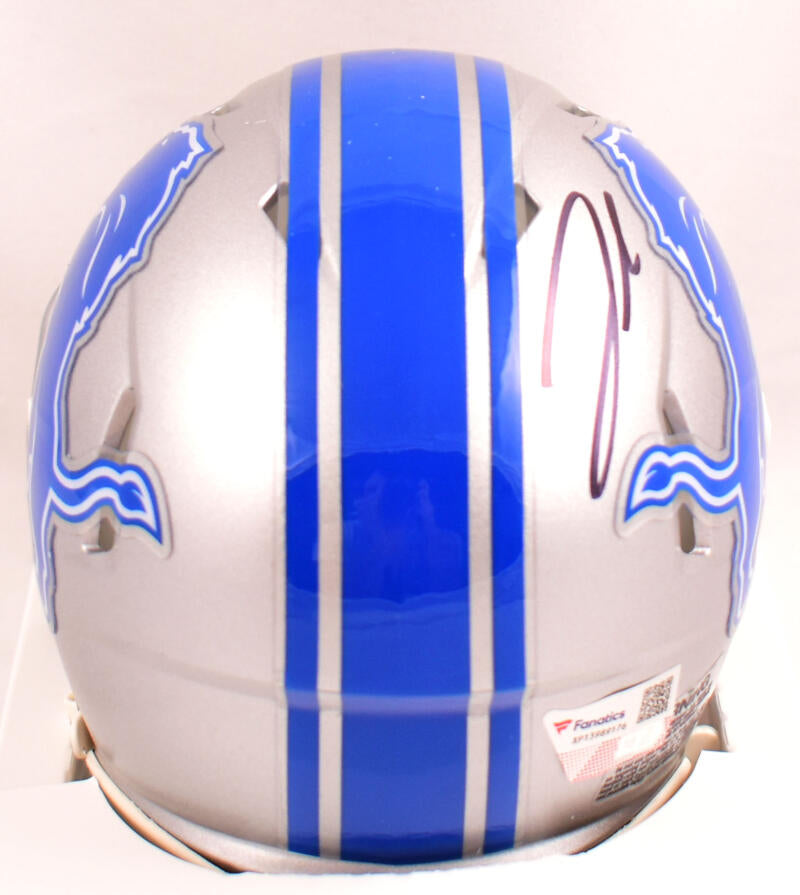 Jahmyr Gibbs Autographed Detroit Lions Speed Mini Helmet- Fanatics