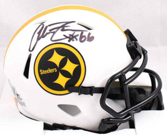 Alan Faneca Autographed Pittsburgh Steelers Lunar Speed Mini Helmet-Beckett W Hologram *Black Image 1