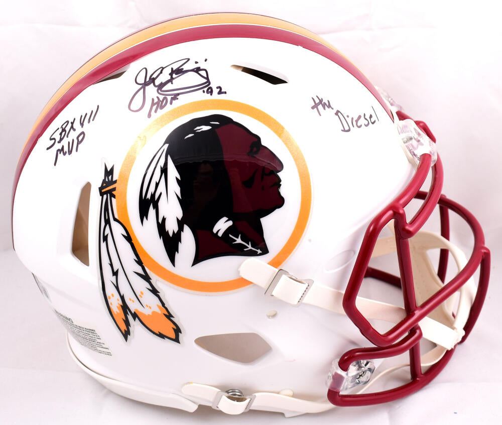 John Riggins Signed Washington Football Speed Mini Helmet- Beckett