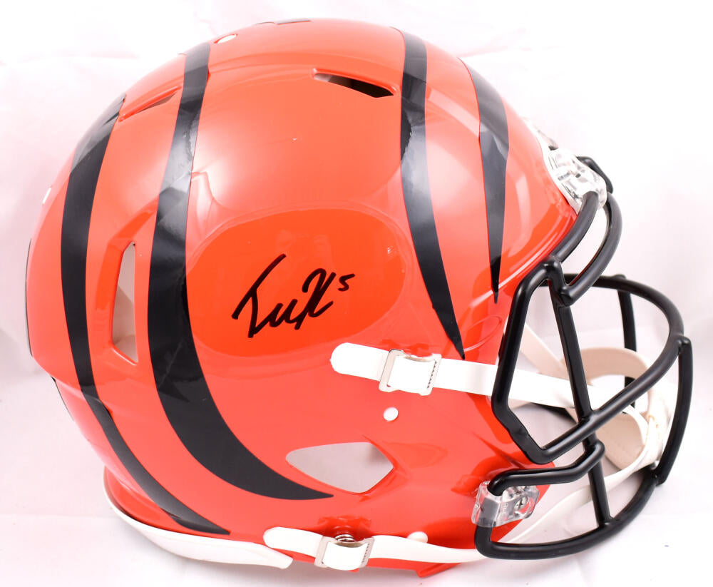 Tee Higgins Cincinnati Bengals Autographed Riddell Flash Speed Authentic  Helmet