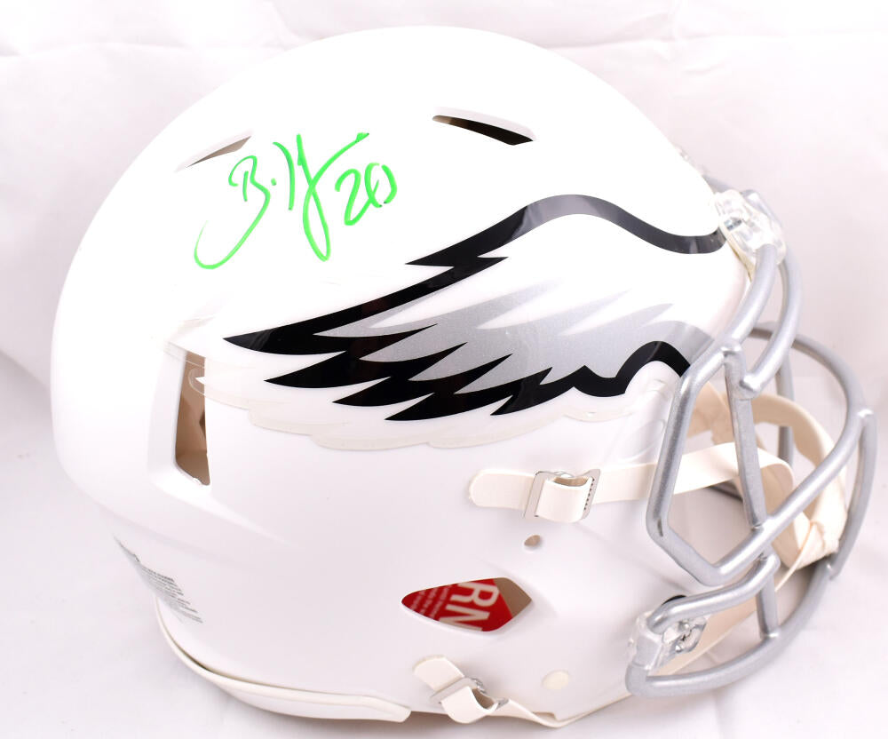 Brian Dawkins Autographed Eagles F/S Flat White Speed Authentic Helmet –  The Jersey Source