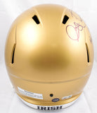 Rocket Ismail Autographed Notre Dame F/S Speed Helmet w/88 Natl Champs - Beckett W Hologram *Black Image 3