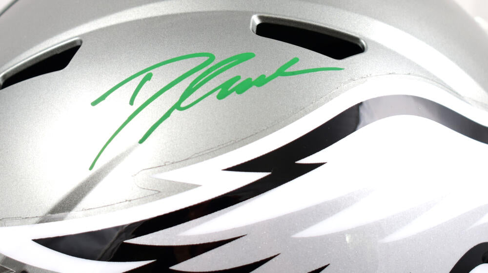 D'Andre Swift Philadelphia Eagles Autographed Riddell Flash Speed Replica  Helmet