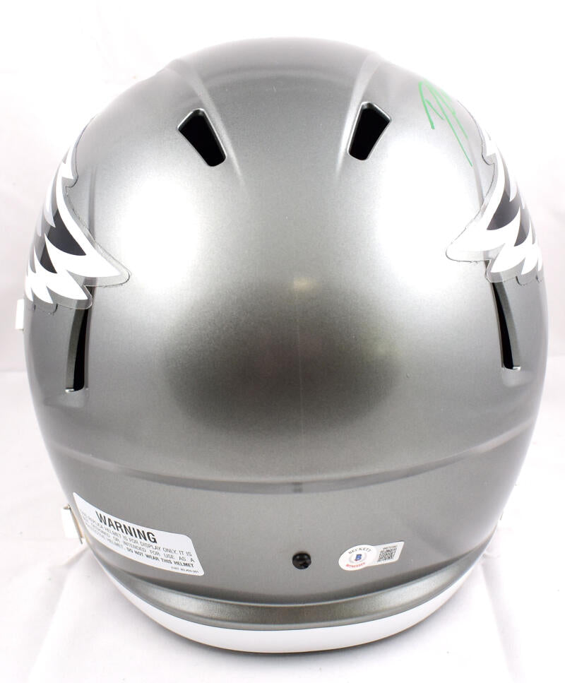 D'Andre Swift Philadelphia Eagles Autographed Riddell Flash Speed Replica  Helmet