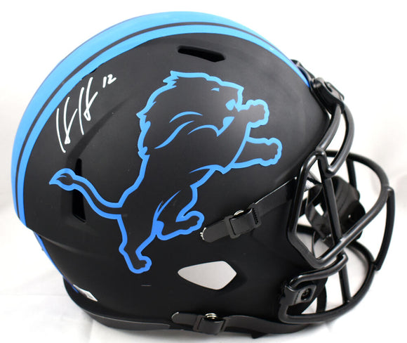 Hendon Hooker Autographed Detroit Lions F/S Eclipse Speed Helmet - Beckett W Hologram *White Image 1