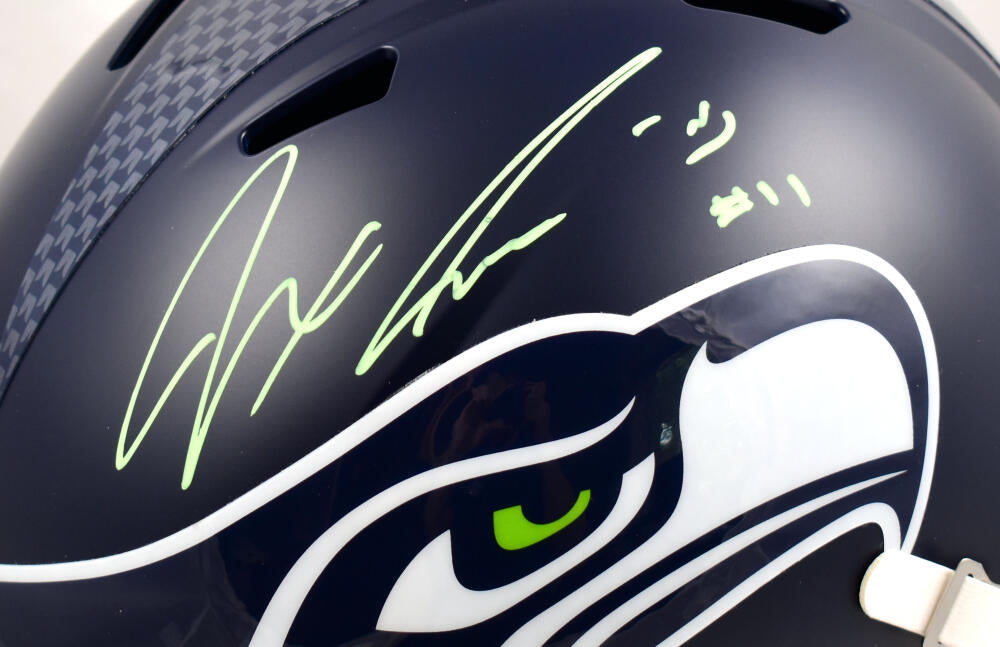 Jaxon Smith-Njigba Autographed Seattle Seahawks F/S Speed Helmet- Fanatics  *Green