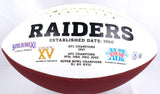 Sebastian Janikowski Autographed Raiders Logo Football w/ Just Win Baby-Beckett W Hologram *Black Image 4