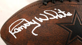 Randy White Autographed Dallas Cowboys Distressed Logo Football w/HOF- Beckett W Hologram *White Image 3