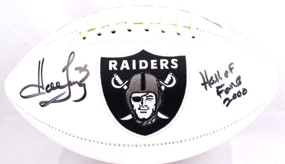 Howie Long Autographed Raiders Logo Football w/HOF- Beckett W