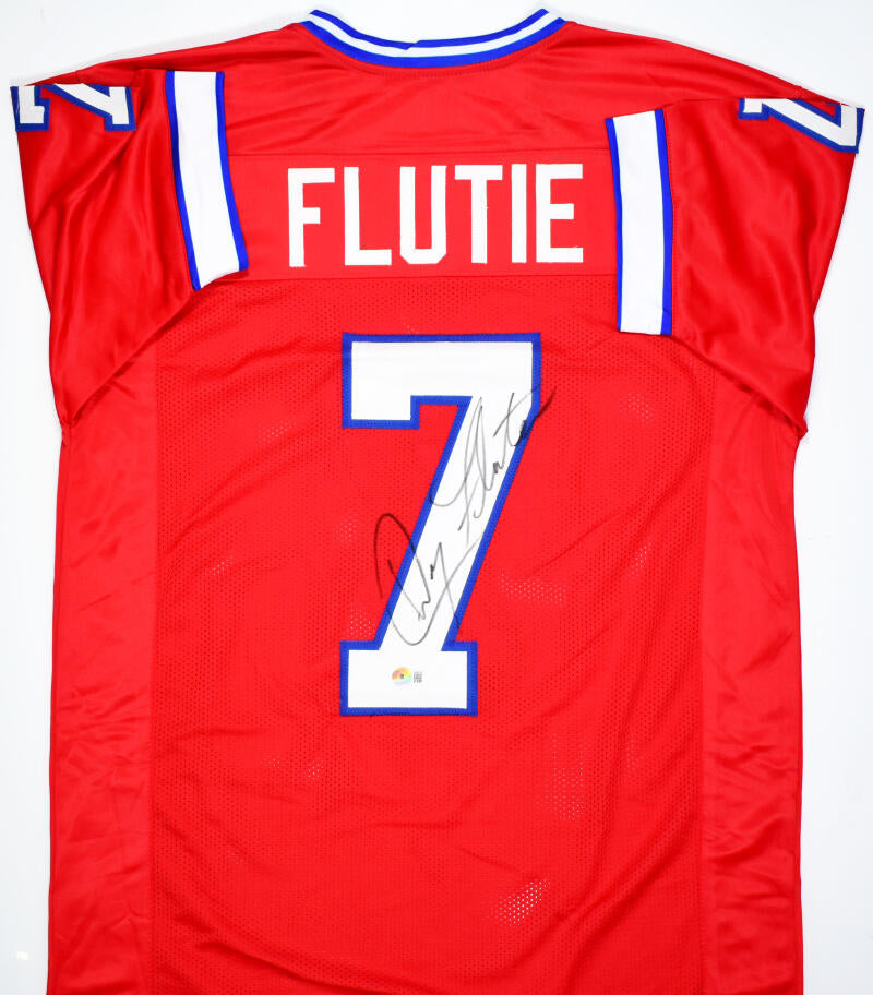 Doug Flutie Authentic Signed Red Pro Style Jersey Autographed BAS Witnessed