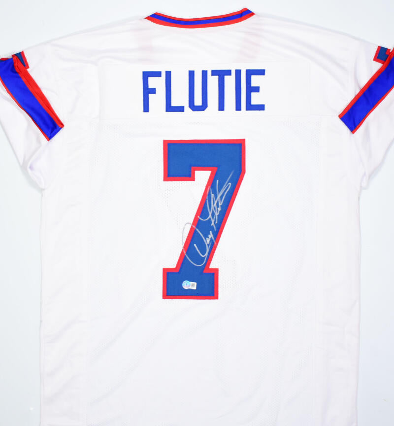 Doug Flutie Autographed White Pro Style Jersey-Beckett W Hologram