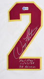 Doug Flutie Autographed Maroon College Style Jersey w/Heisman, Hail Mary- Beckett W Hologram *Silver Image 2