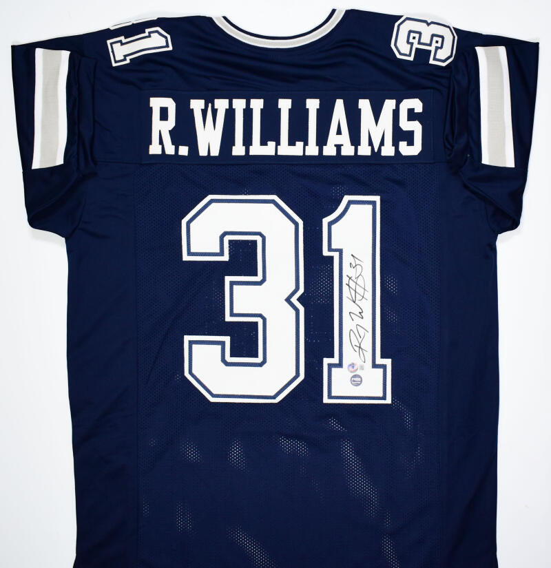 The Jersey Source John Riggins Autographed Blue College Style Jersey- Beckett W Hologram *Black