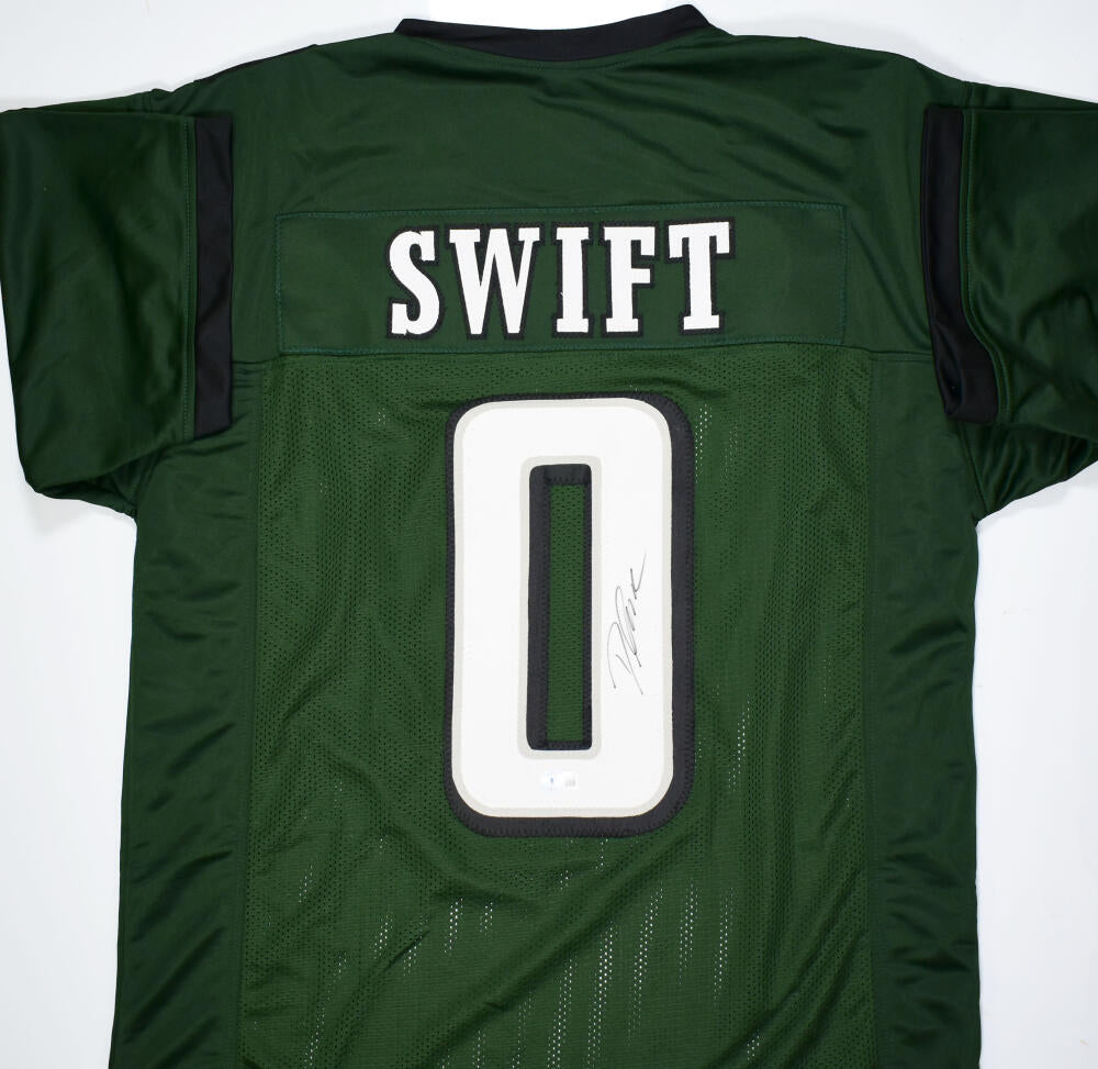 D'Andre Swift Autographed Green Pro Style Jersey - Beckett W Hologram – The  Jersey Source