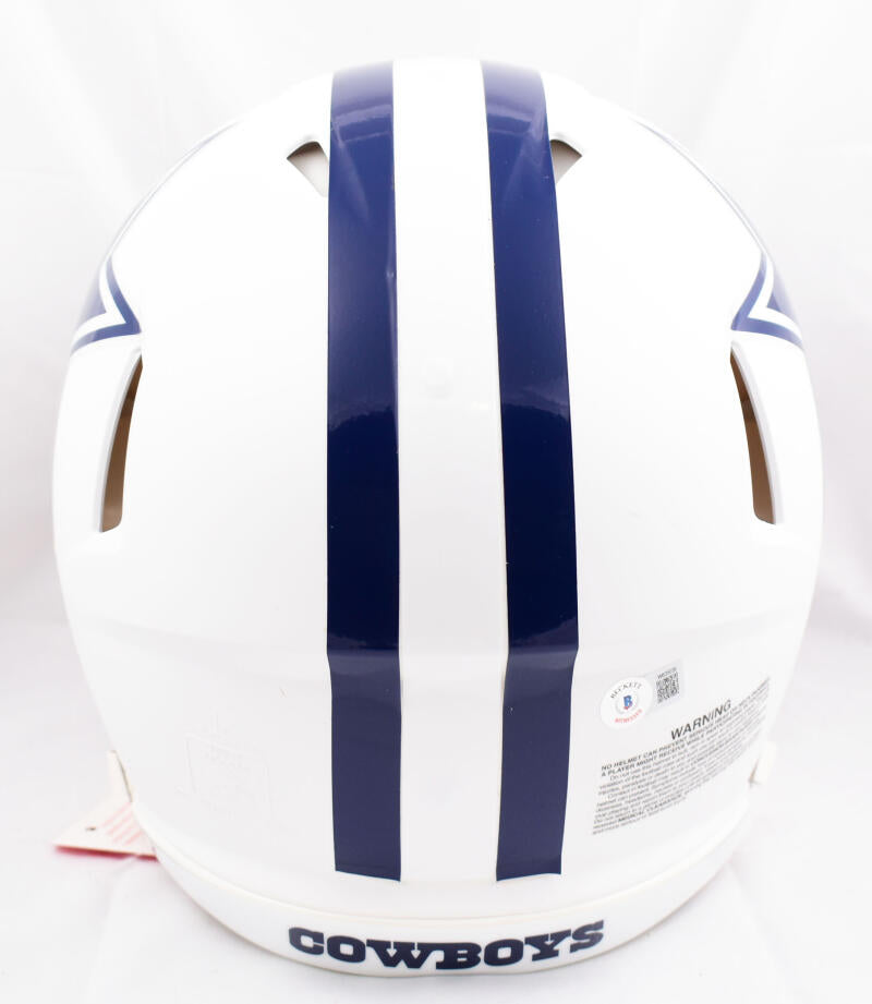 Dak Prescott Autographed Cowboys F/S Flat White Speed Authentic Helmet –  The Jersey Source