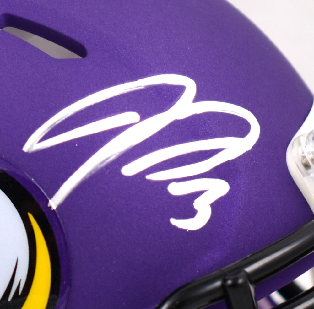 Jordan Addison Autographed Minnesota Vikings Speed Mini Helmet