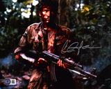Charlie Sheen Autographed Platoon 8X10 Close UP Photo- Beckett W Hologram *Silver Image 1