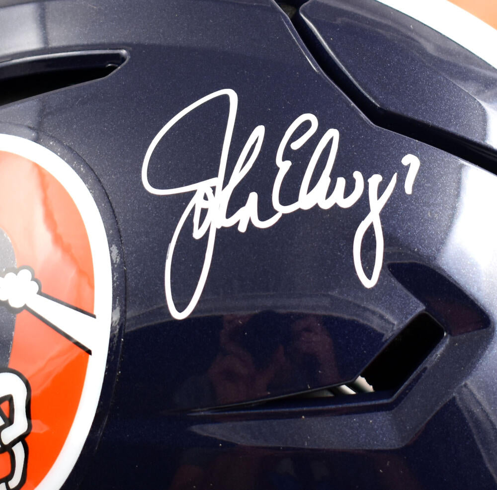 John Elway Autographed Denver Broncos F/S Color Rush Speed Flex Helmet –  The Jersey Source