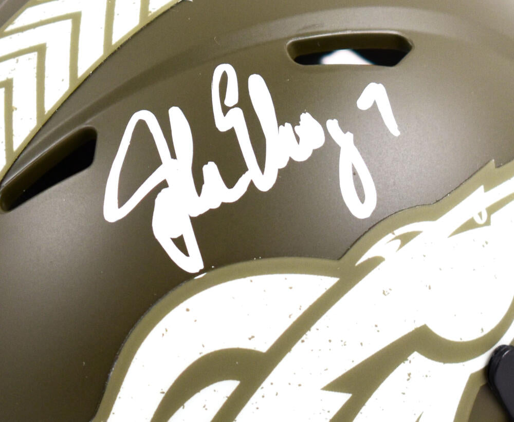 John Elway Signed Denver Broncos Salute To Service Mini Helmet Beckett –  Denver Autographs