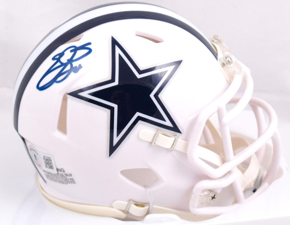 Emmitt Smith Signed Dallas Cowboys Mini Replica Helmet JSA