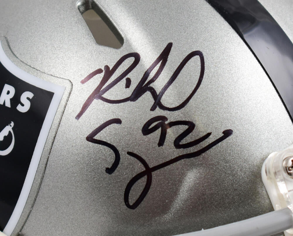 Richard Seymour Signed Raiders Speed Full Size Replica Helmet