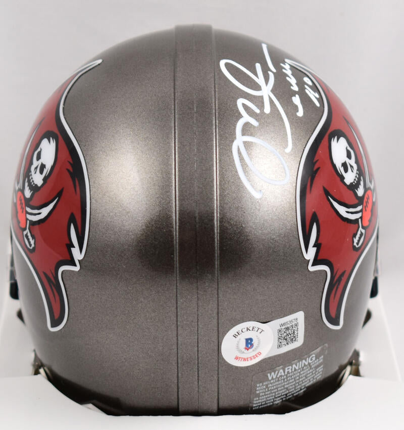 Mike Alstott Autographed Tampa Bay Buccaneers (Throwback white) Mini Helmet