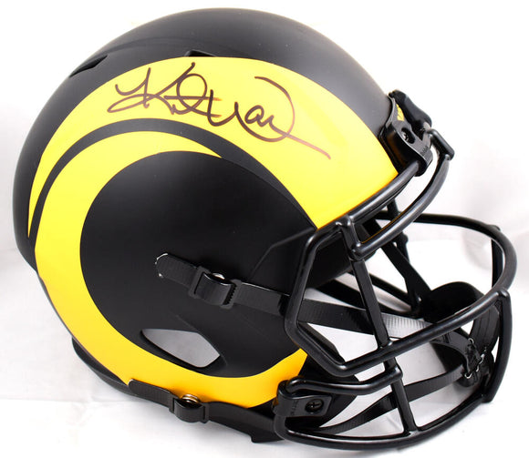Kurt Warner Autographed Rams F/S Eclipse Speed Helmet- Beckett W Hologram *Black Image 1