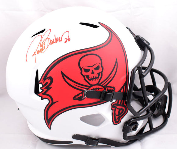 Ronde Barber Autographed Tampa Bay Buccaneers F/S Lunar Speed Helmet- Beckett W Hologram *Red Image 1