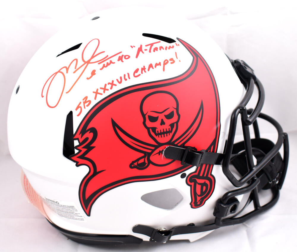 Mike Alstott Signed Buccaneers F/S Lunar Speed Authentic Helmet w/ 2 I –  The Jersey Source