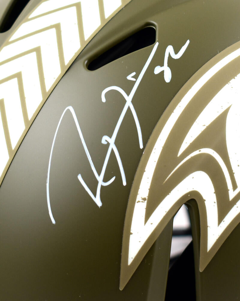 Ray Lewis Baltimore Ravens Signed F/S Flat White Authentic Helmet w/ H —  Ultimate Autographs