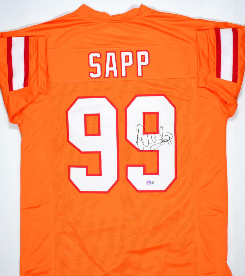 Warren Sapp Signed Pro-Edition Orange Football Jersey (Beckett