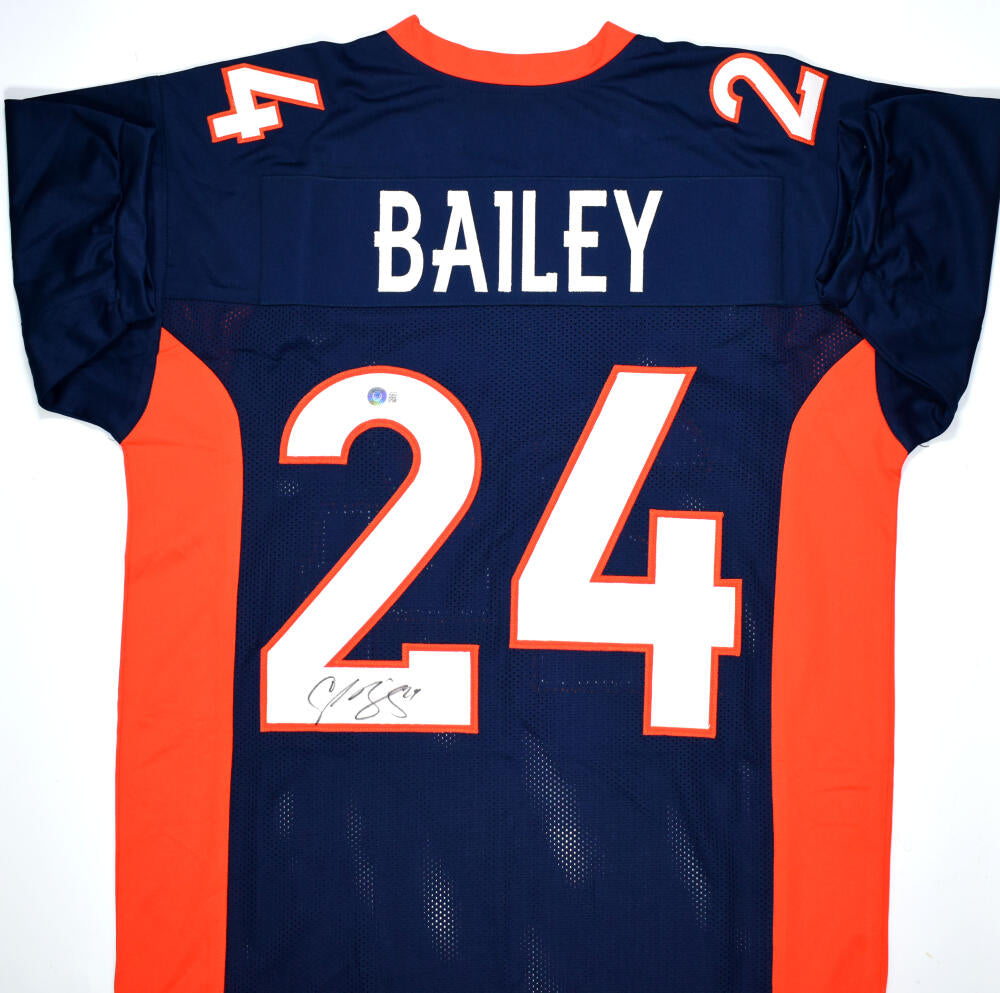 : Champ Bailey Autographed/Signed College Style Red XL