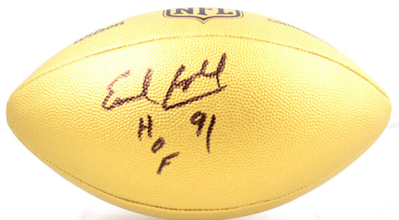 Earl Campbell Autographed NFL Duke Gold Replica Football w/HOF- Beckett W Hologram *Black Image 1