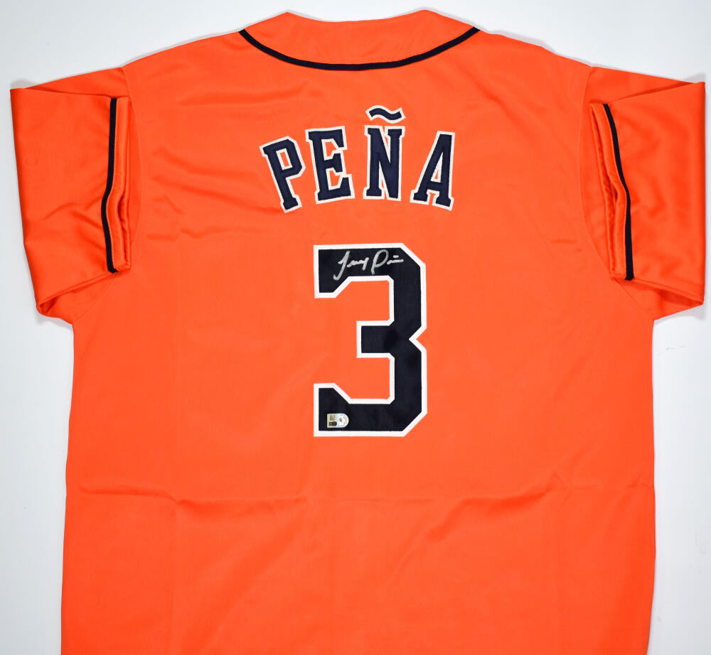 Jeremy Pena Autographed Orange Pro Style Jersey- MLB Hologram *Silver