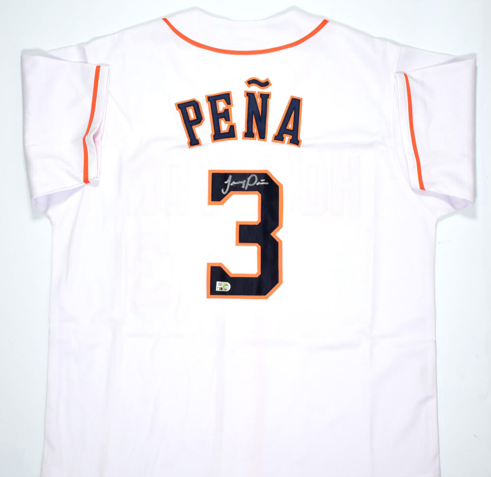 Jeremy Pena Autographed Orange Pro Style Jersey- MLB Hologram *Silver