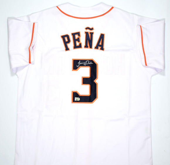 Jeremy Pena Autographed White Pro Style Jersey- MLB Hologram *Silver Image 1
