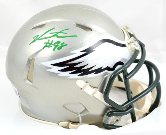 Jalen Carter Autographed Philadelphia Eagles Flash Speed Mini Helmet-Beckett W Hologram *Green Image 1