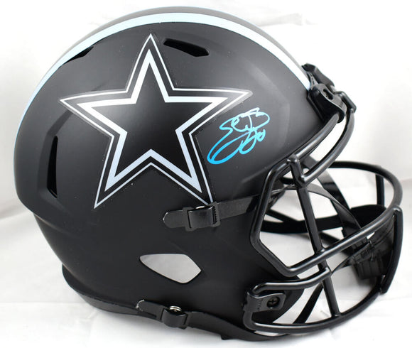 Emmitt Smith Autographed F/S Dallas Cowboys Eclipse Speed Helmet- Beckett W Hologram *Blue *Front Image 1