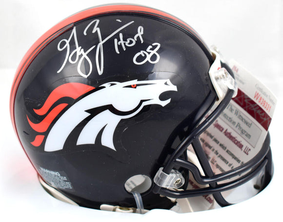 Gary Zimmerman Autographed Denver Broncos Mini Helmet W/ HOF- JSA W *Silver Image 1